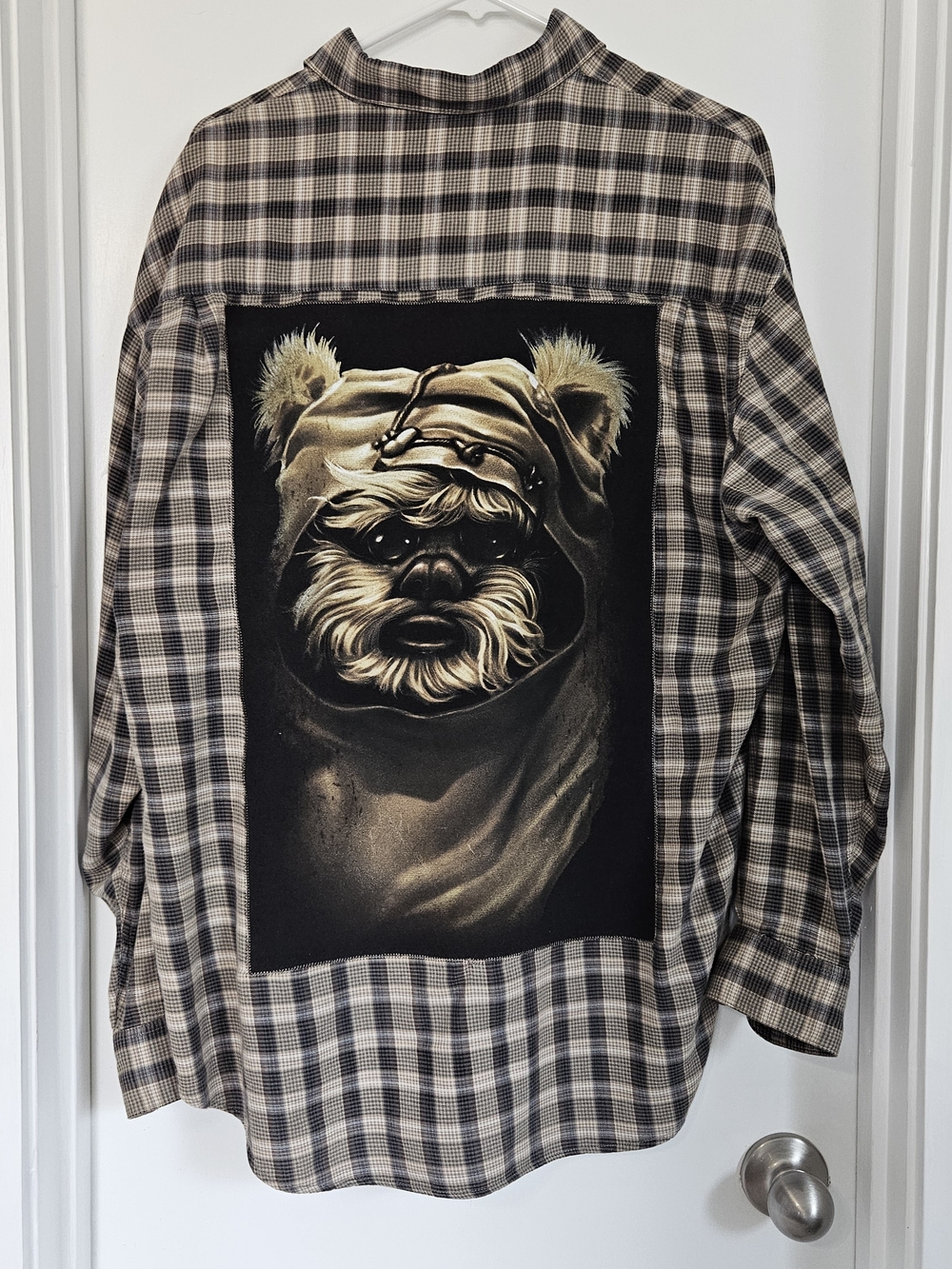 Ewok Star Wars Back Patch Flannel Shirt